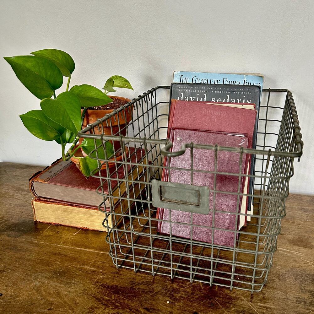 Vintage Industrial Wire Basket | Retro Gym Locker | Milk Crate Storage | MCM Bin